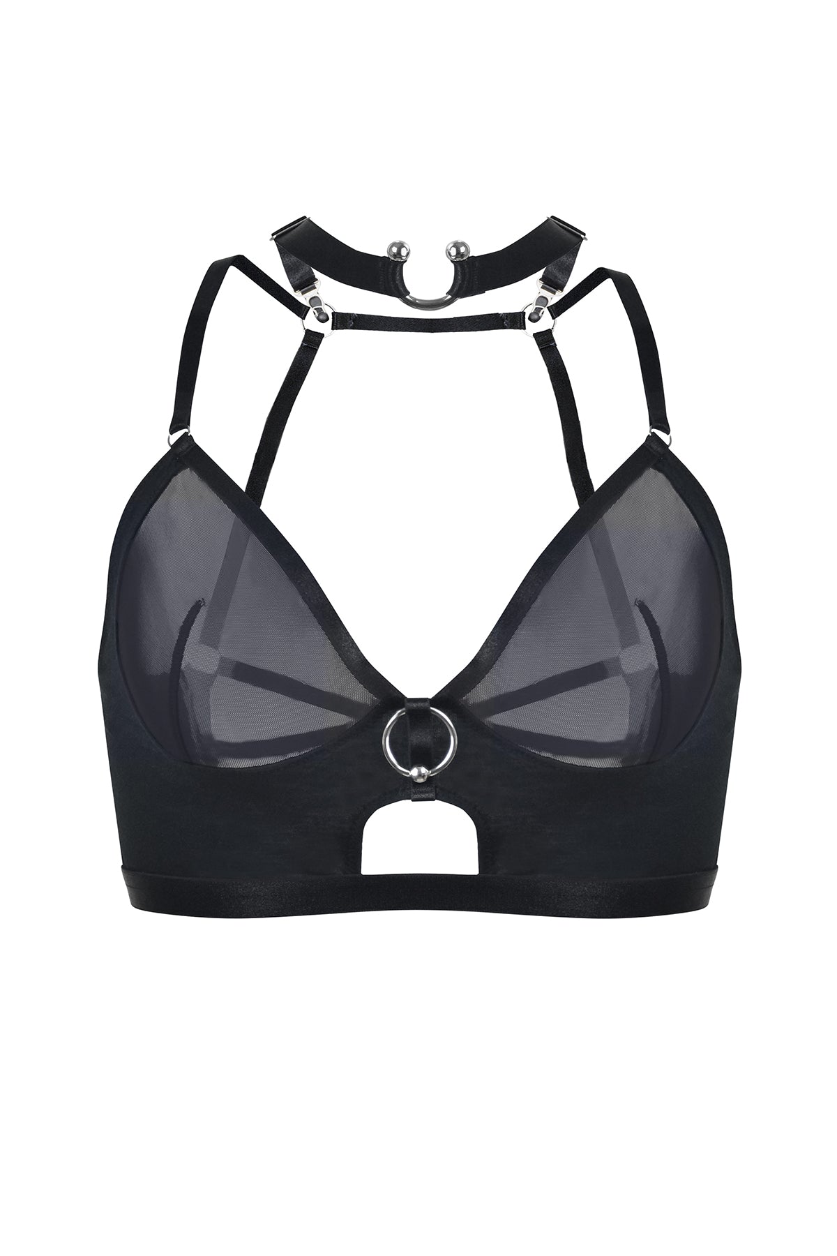 Love Is A Deserter Choker Bralette In Black