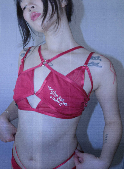 I’m Just A Baby Bralette In Red
