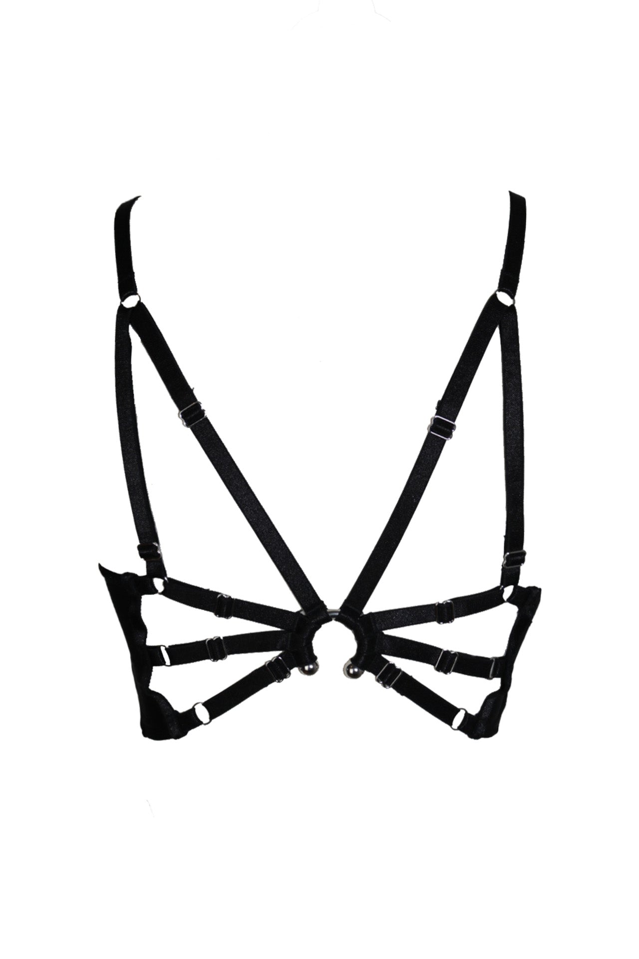 Automatic Cupro® Vegan Silk Cutout Bralette In Black