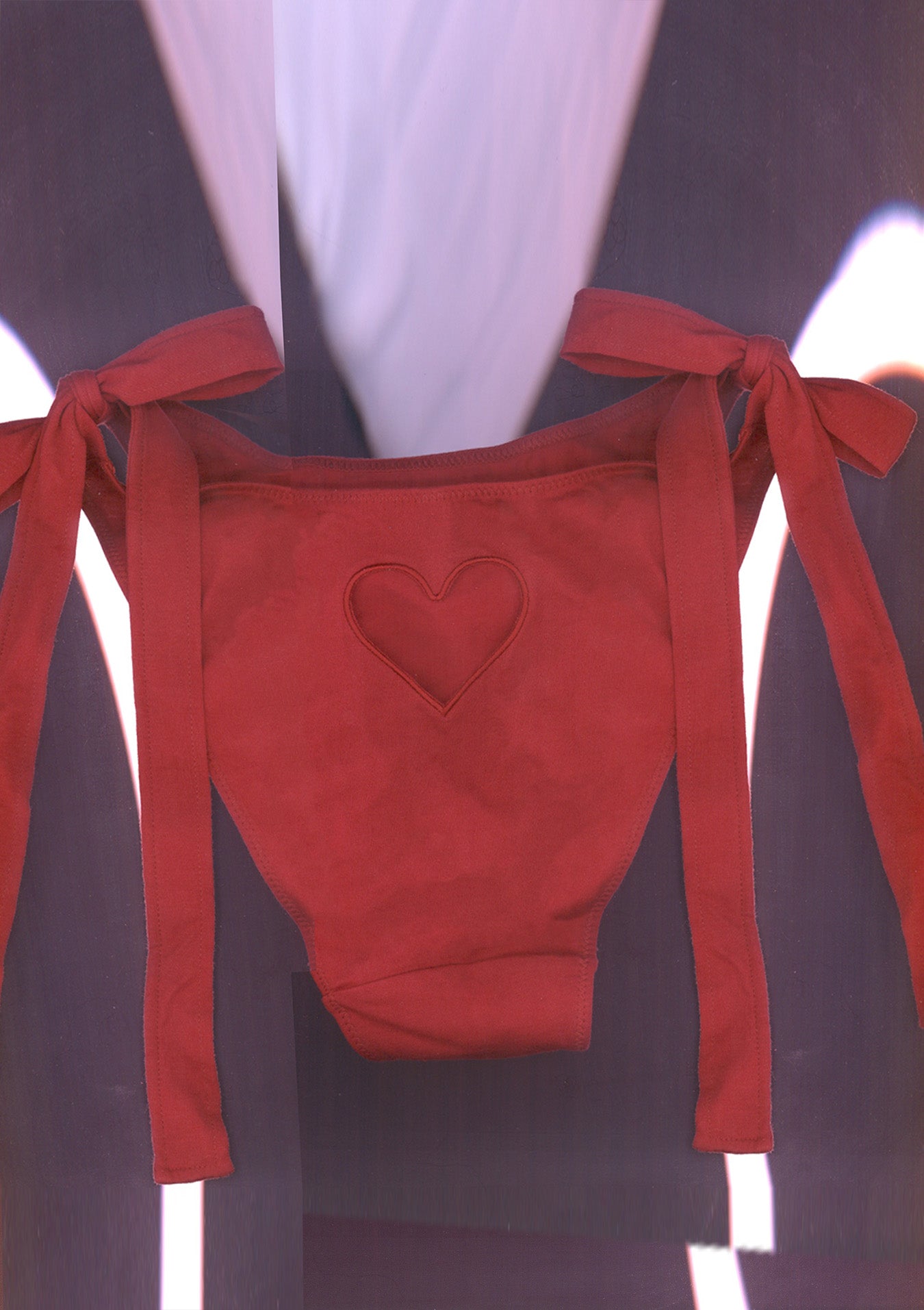 Carnival Heart Cutout Briefs In Red