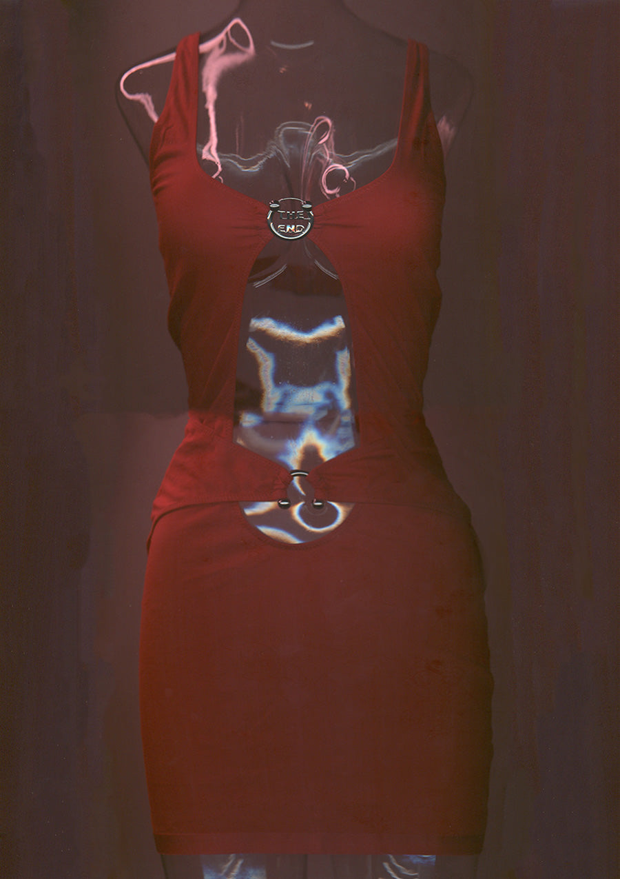 Greedy Backless Mini Dress In Red