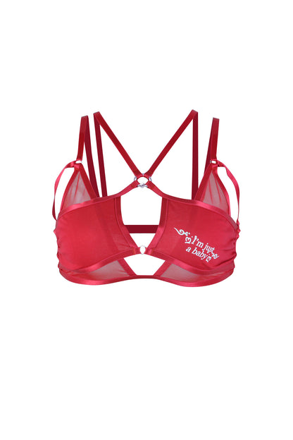 I’m Just A Baby Bralette In Red