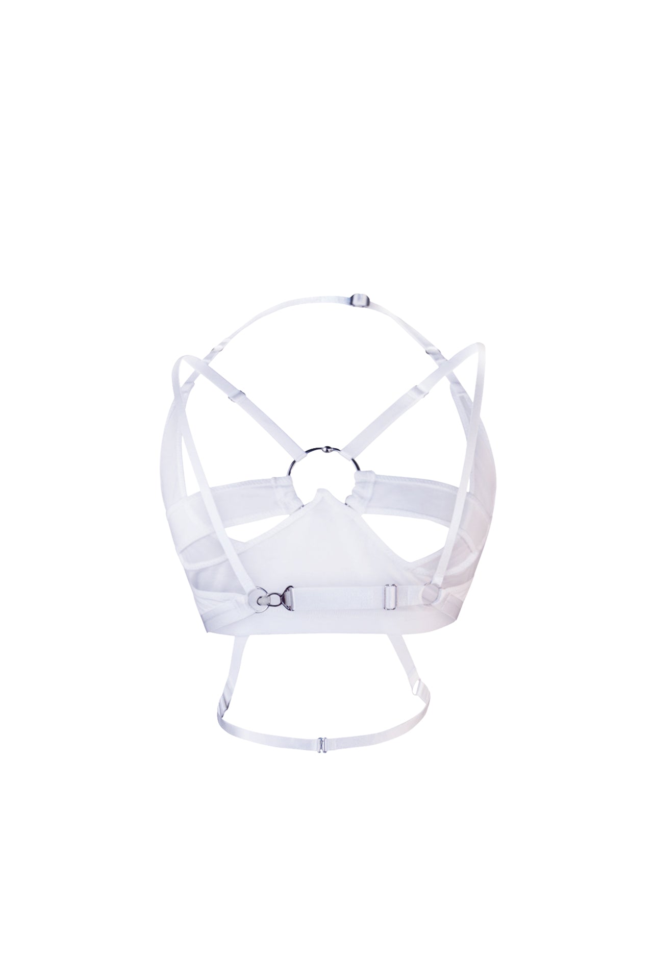 VCR Straps Bralette In White