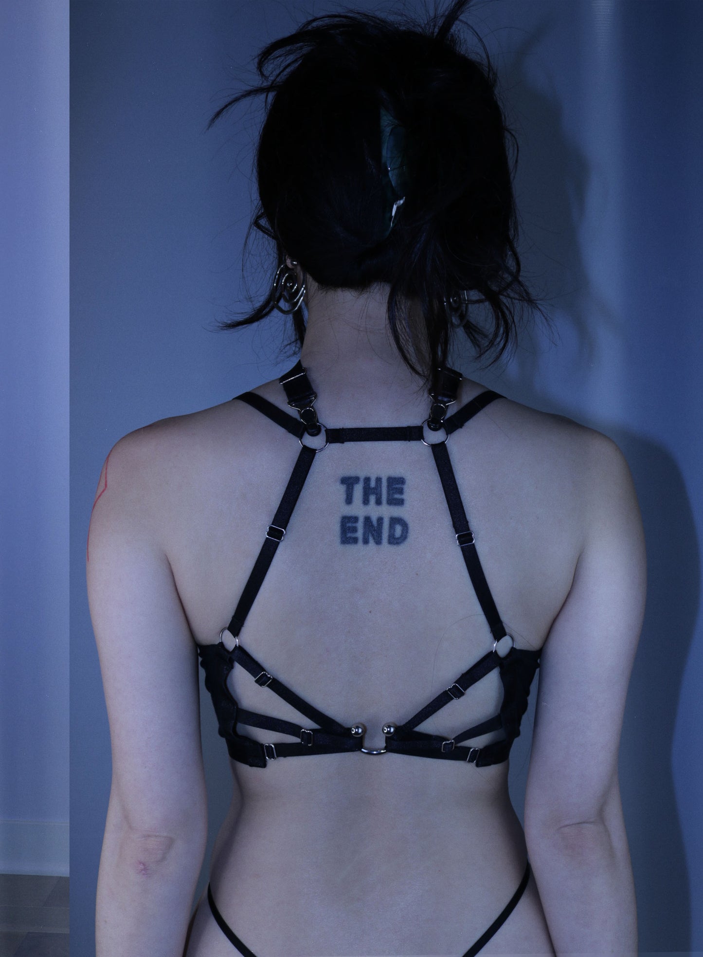 Love Is A Deserter Choker Bralette In Black