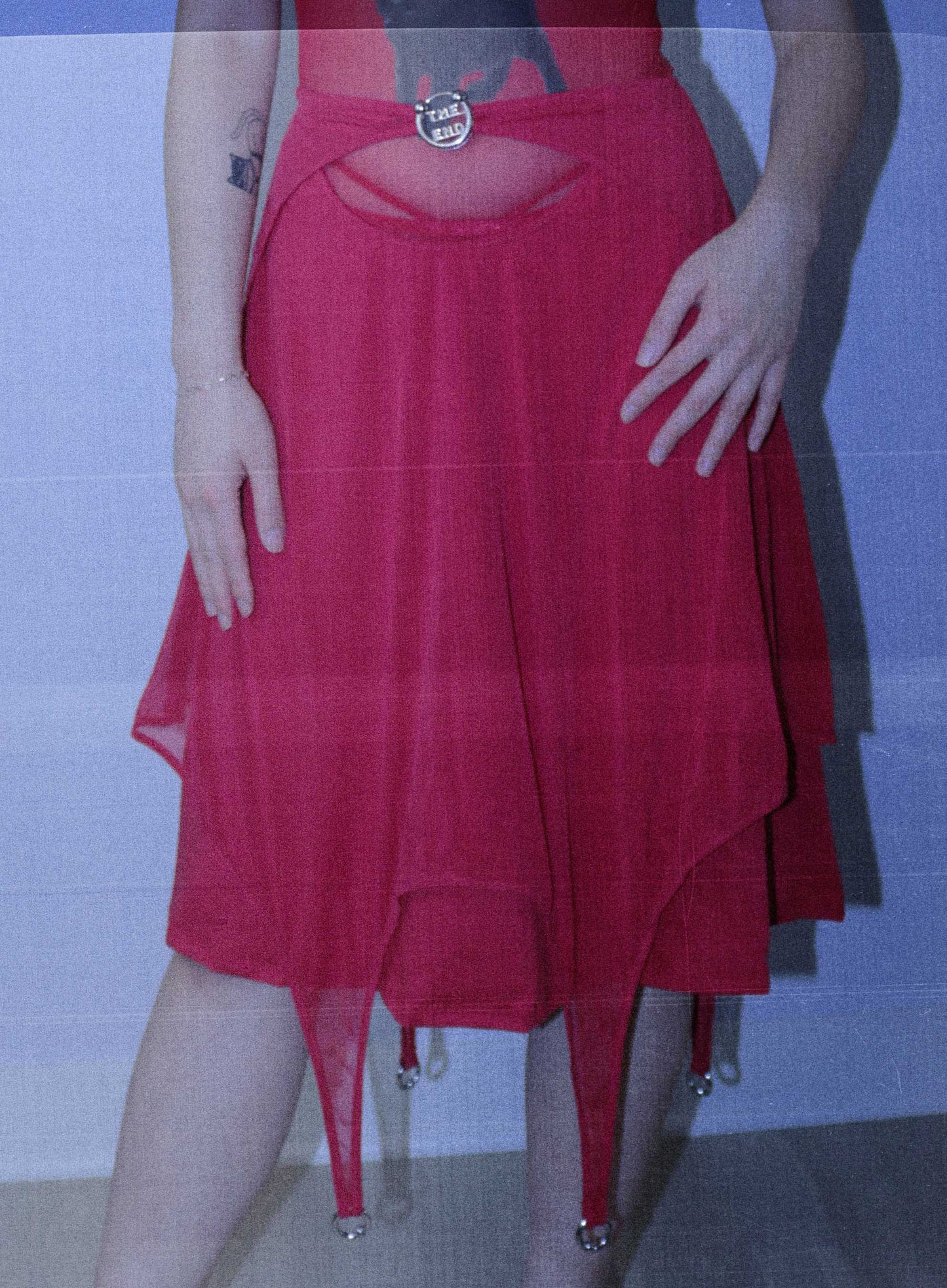 The Last Goodbye Midi Skirt In Red