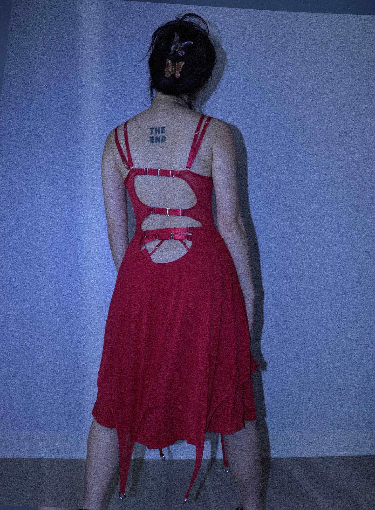 The Last Goodbye Midi Skirt In Red