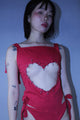 Lovefool Heart Cutout Bow Top In Red