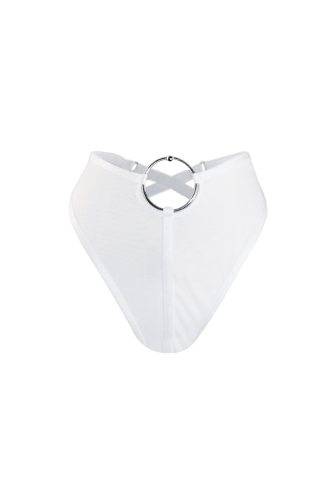 Heart Skipped A Beat Ouvert Thong In White
