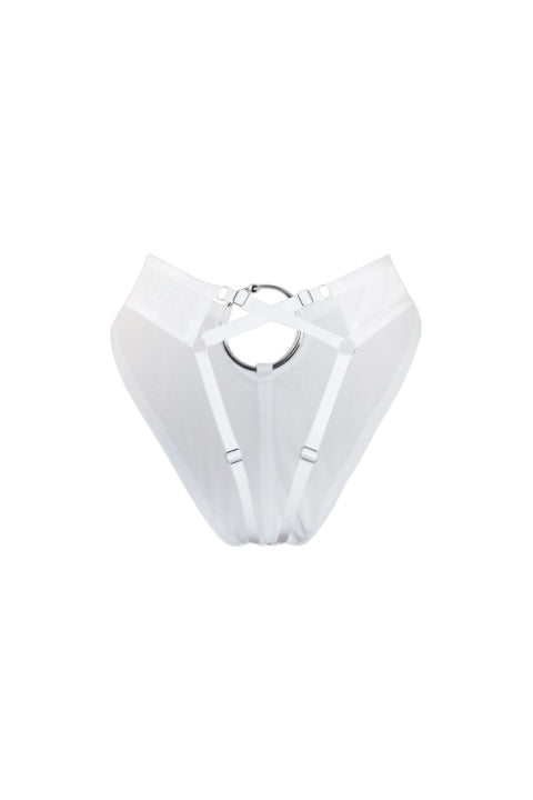 Heart Skipped A Beat Ouvert Thong In White