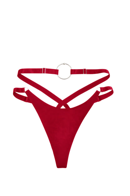 Future Starts Slow Strap Thong In Red