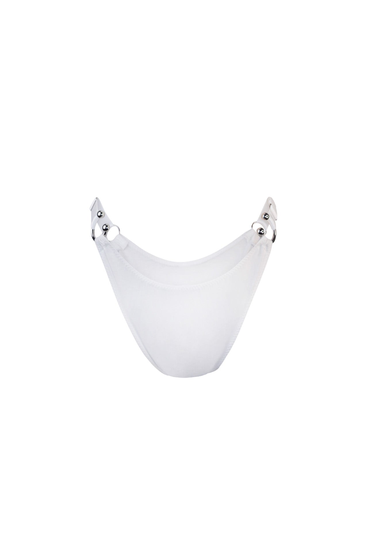 Chained Dipped Front Briefs In White