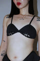 Crystalised Triangle Bralette In Black