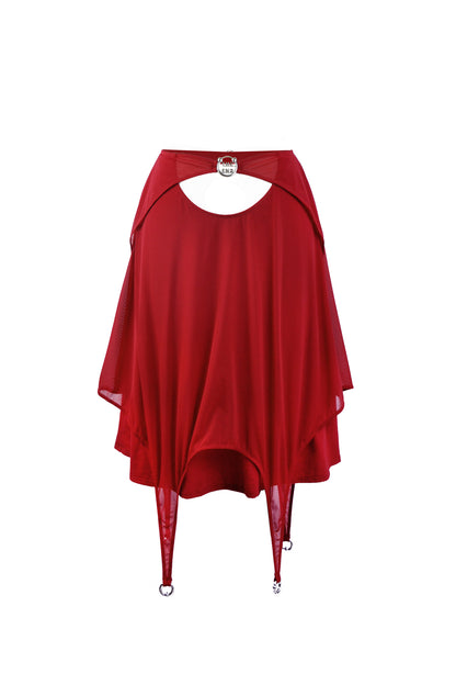 The Last Goodbye Midi Skirt In Red