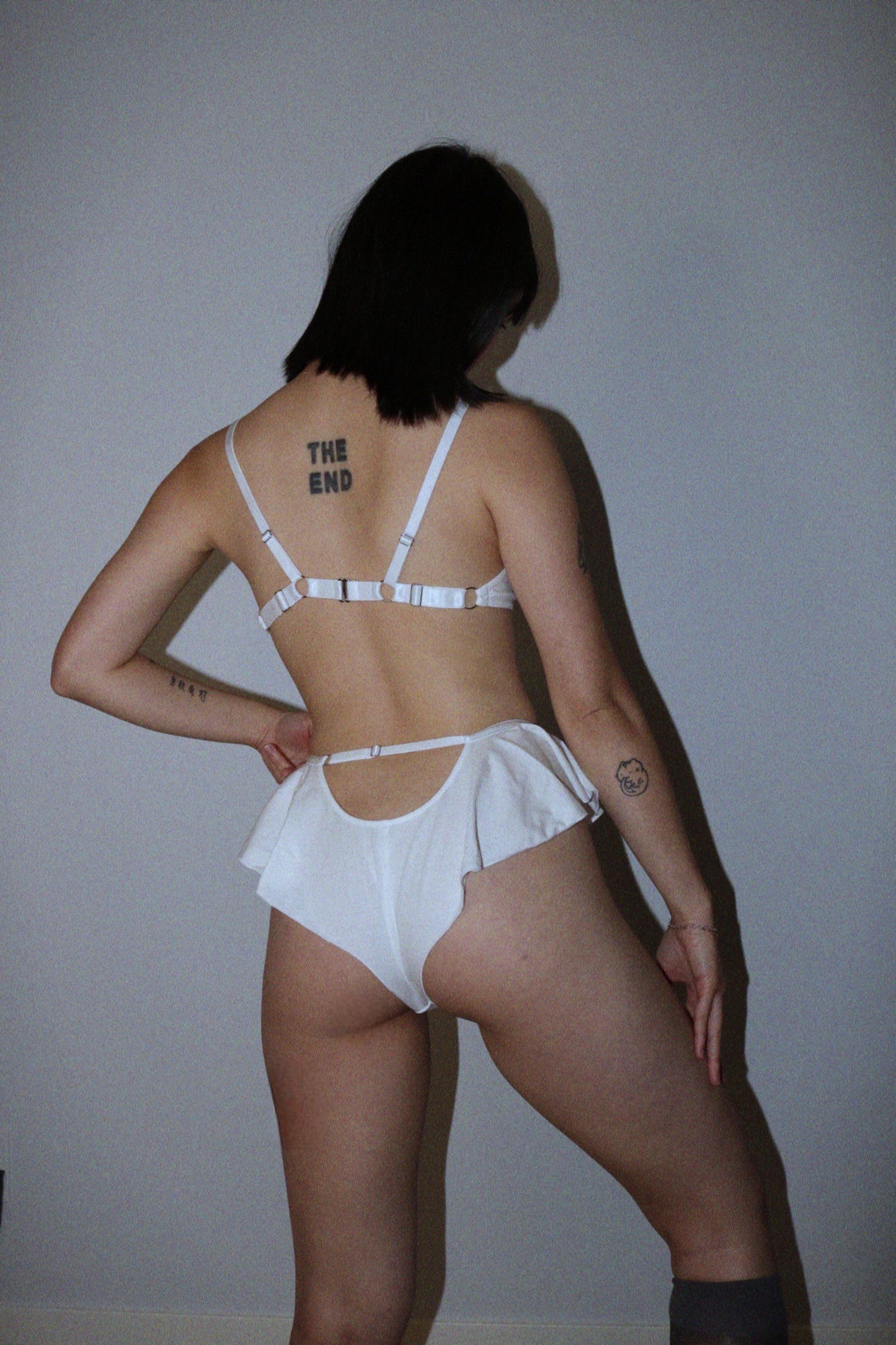 Crystalised Triangle Bralette In White