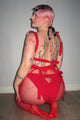 Carnival Heart Cutout Briefs In Red