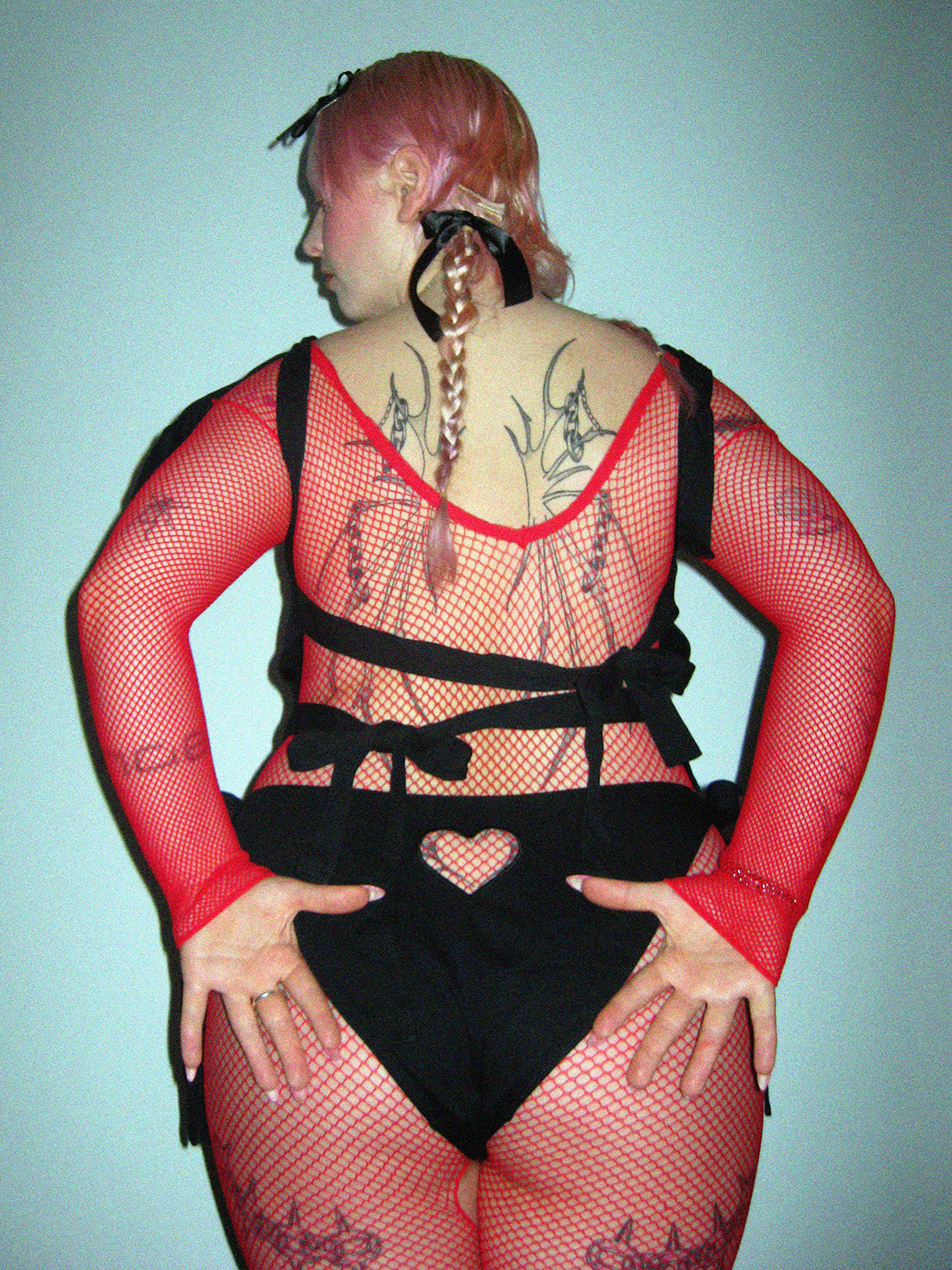 Carnival Heart Cutout Briefs In Black