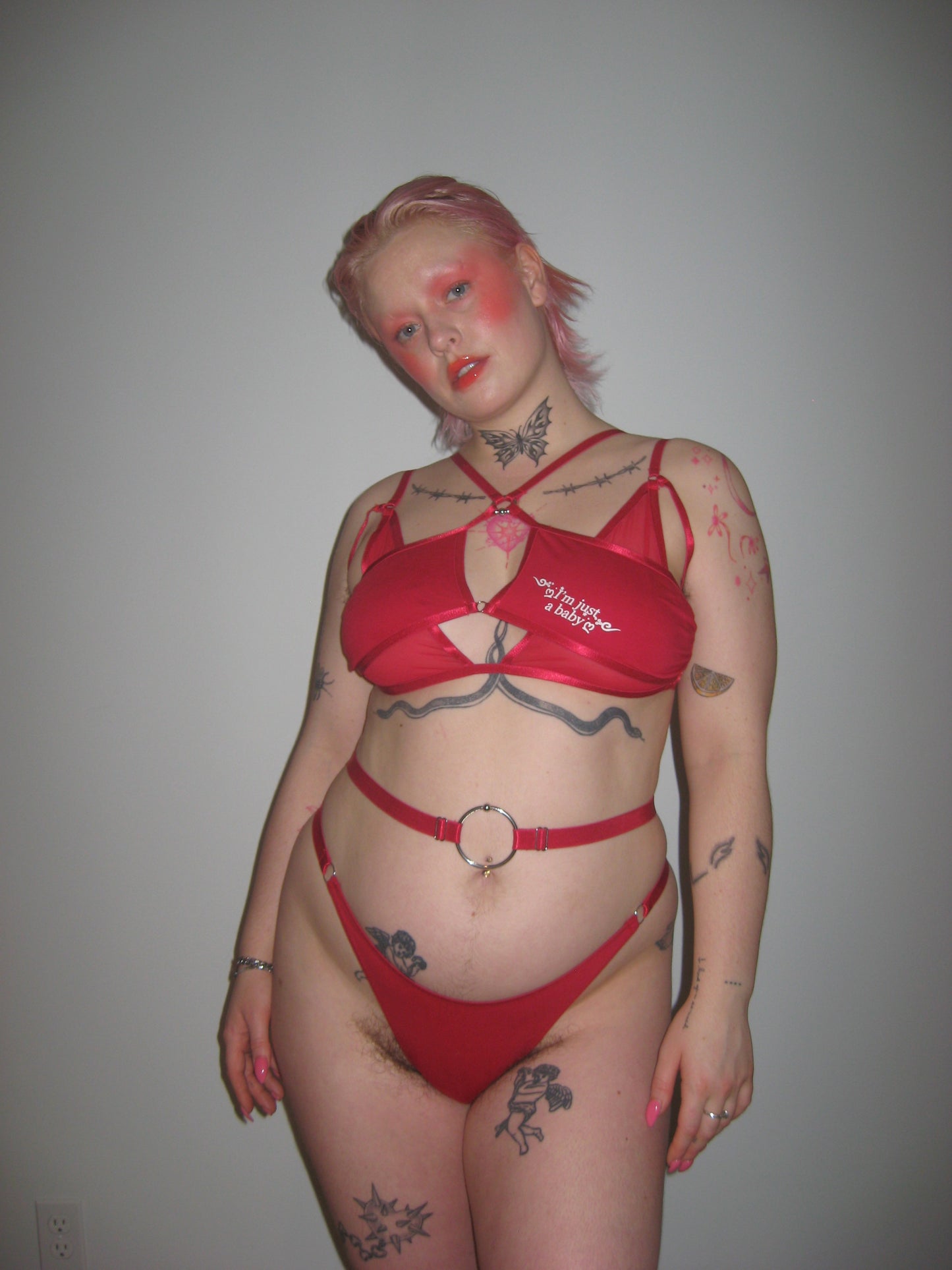 Future Starts Slow Strap Thong In Red