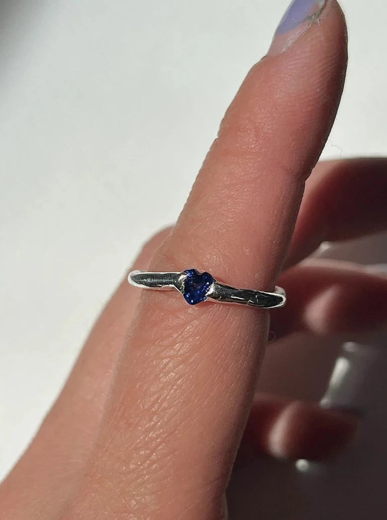Heavy Heart Ruby Ring
