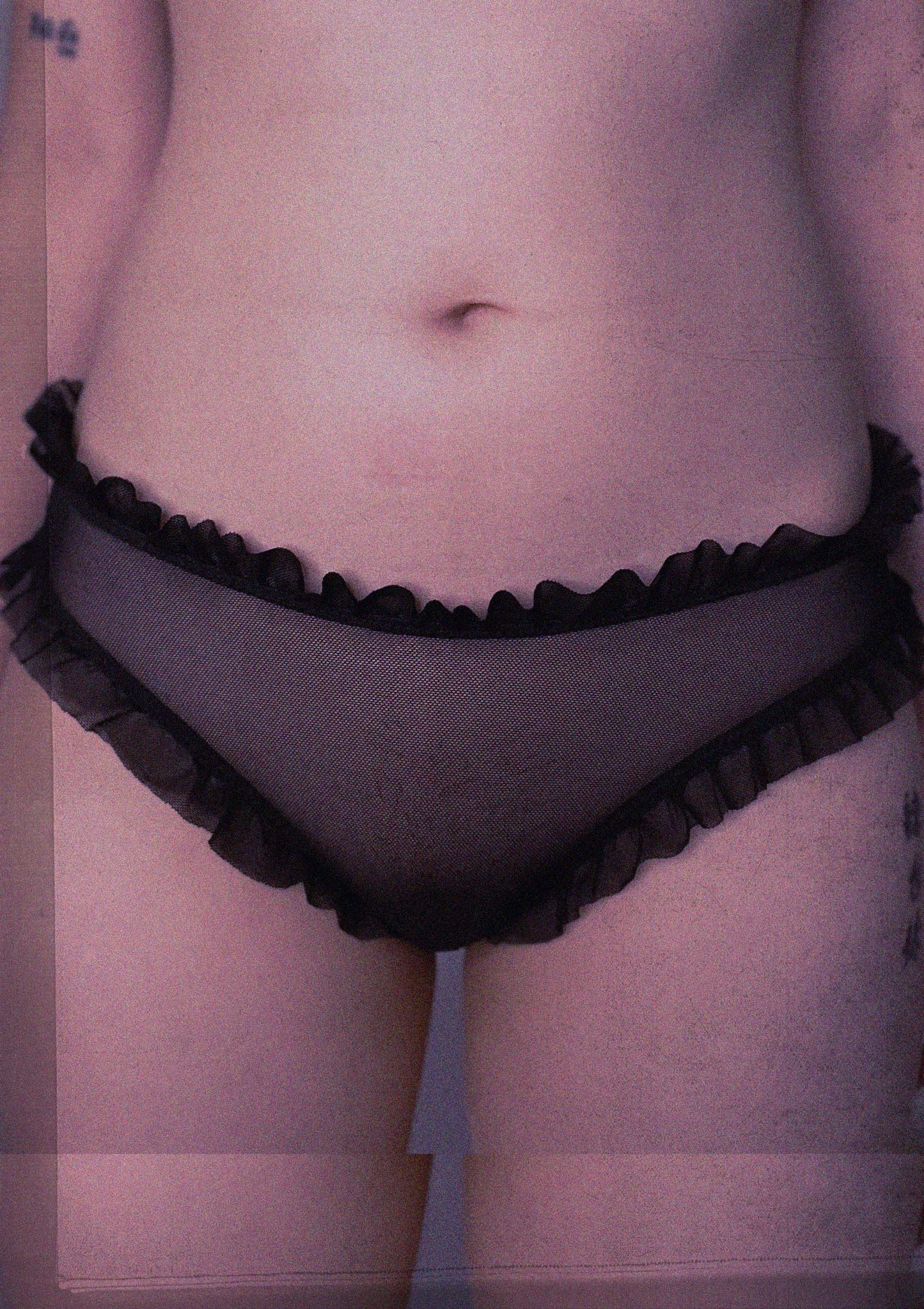 Baby One More Time Backless Briefs In Black Mesh