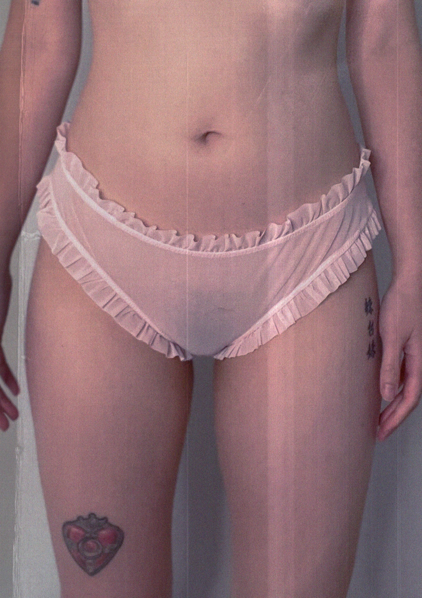 Baby One More Time Backless Briefs In Pink Mesh