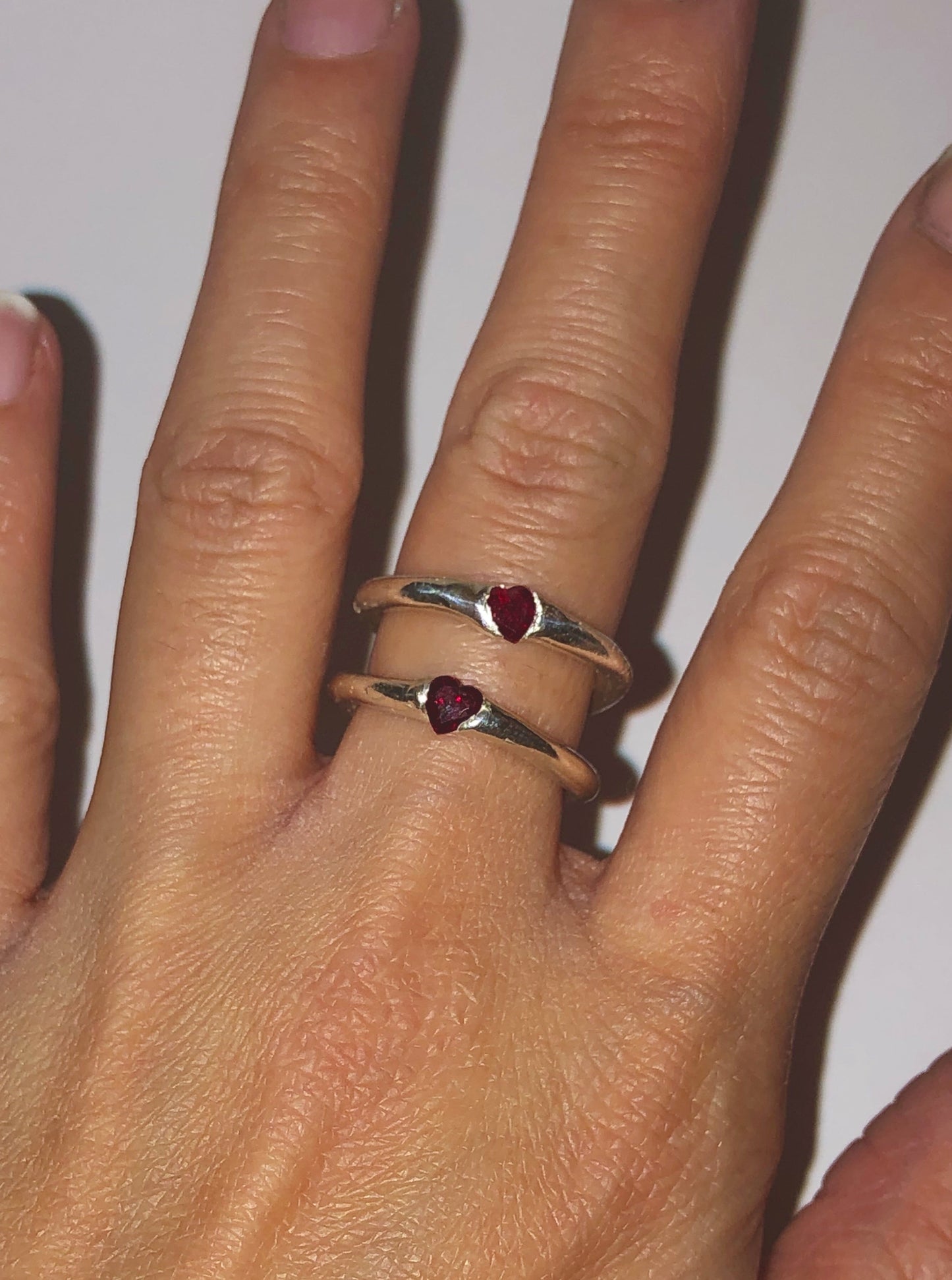 Heavy Heart Ruby Ring