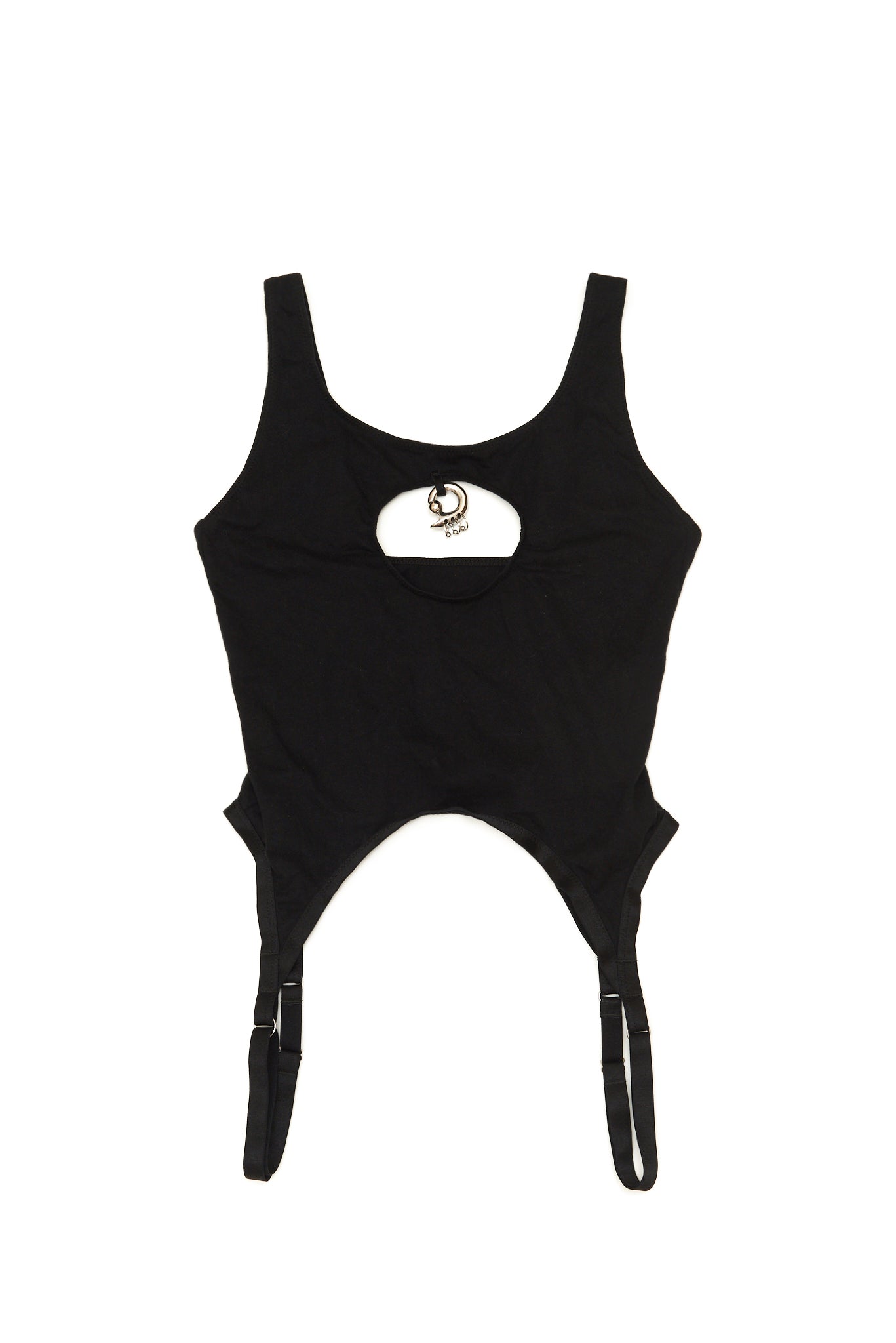 Lose My Breath Crotchless Bodysuit In Black