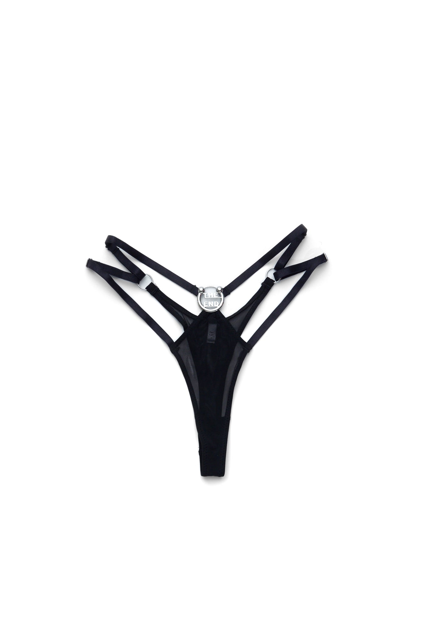 It’s My Life Thong In Black Mesh