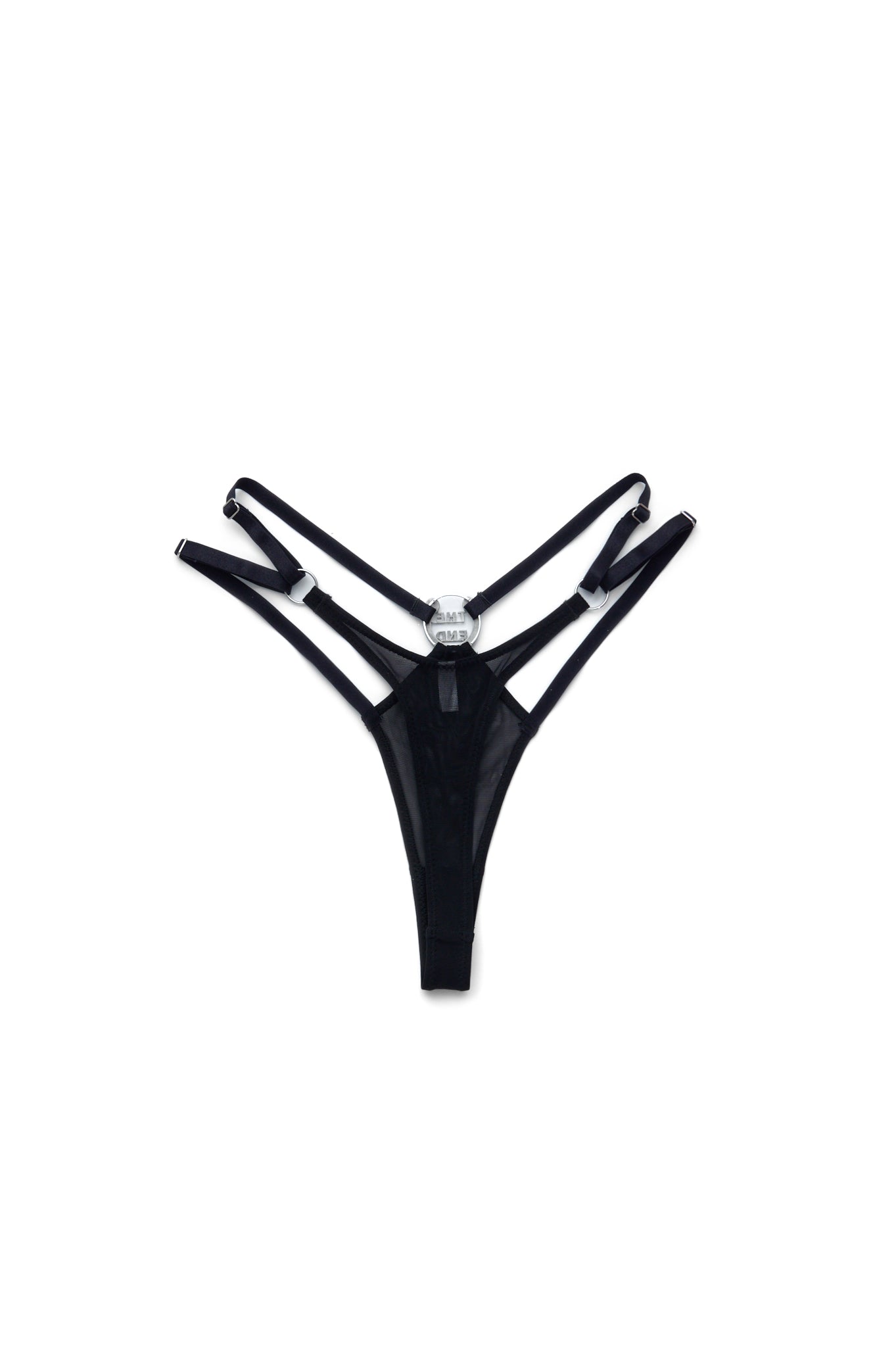 It’s My Life Thong In Black Mesh