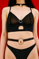 Love Is A Deserter Choker Bralette In Black