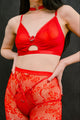Love Is A Deserter Choker Bralette In Red