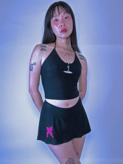 Can You Keep A Secret Butterfly Cupro®  Mini Skort