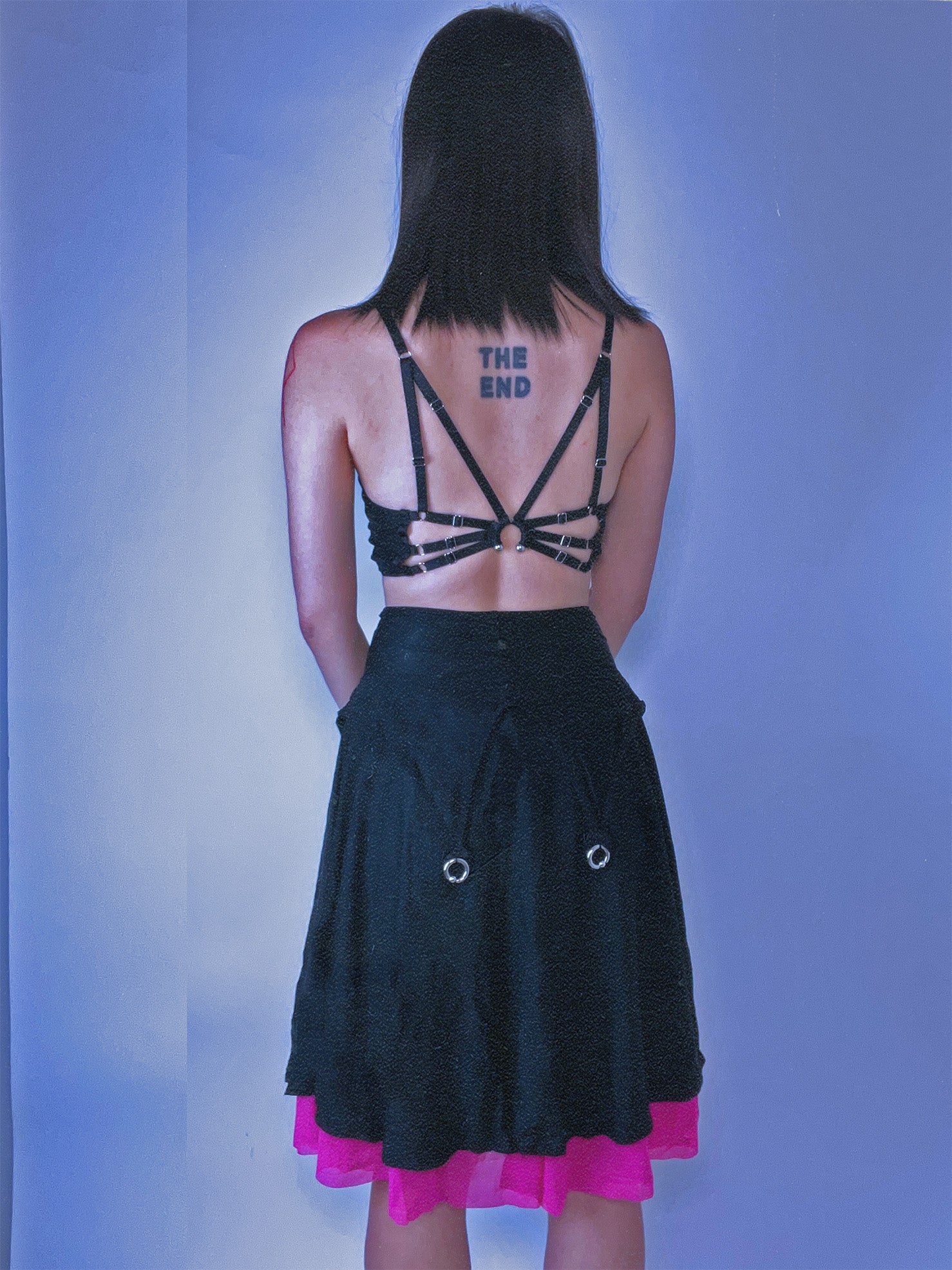 Automatic Cupro® Vegan Silk Cutout Bralette In Black