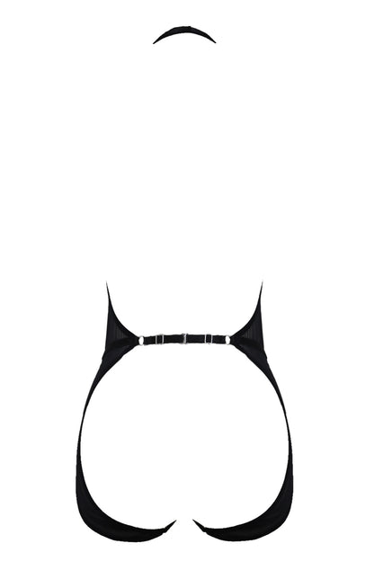 Sakura Drops Ouvert Body Harness In Black