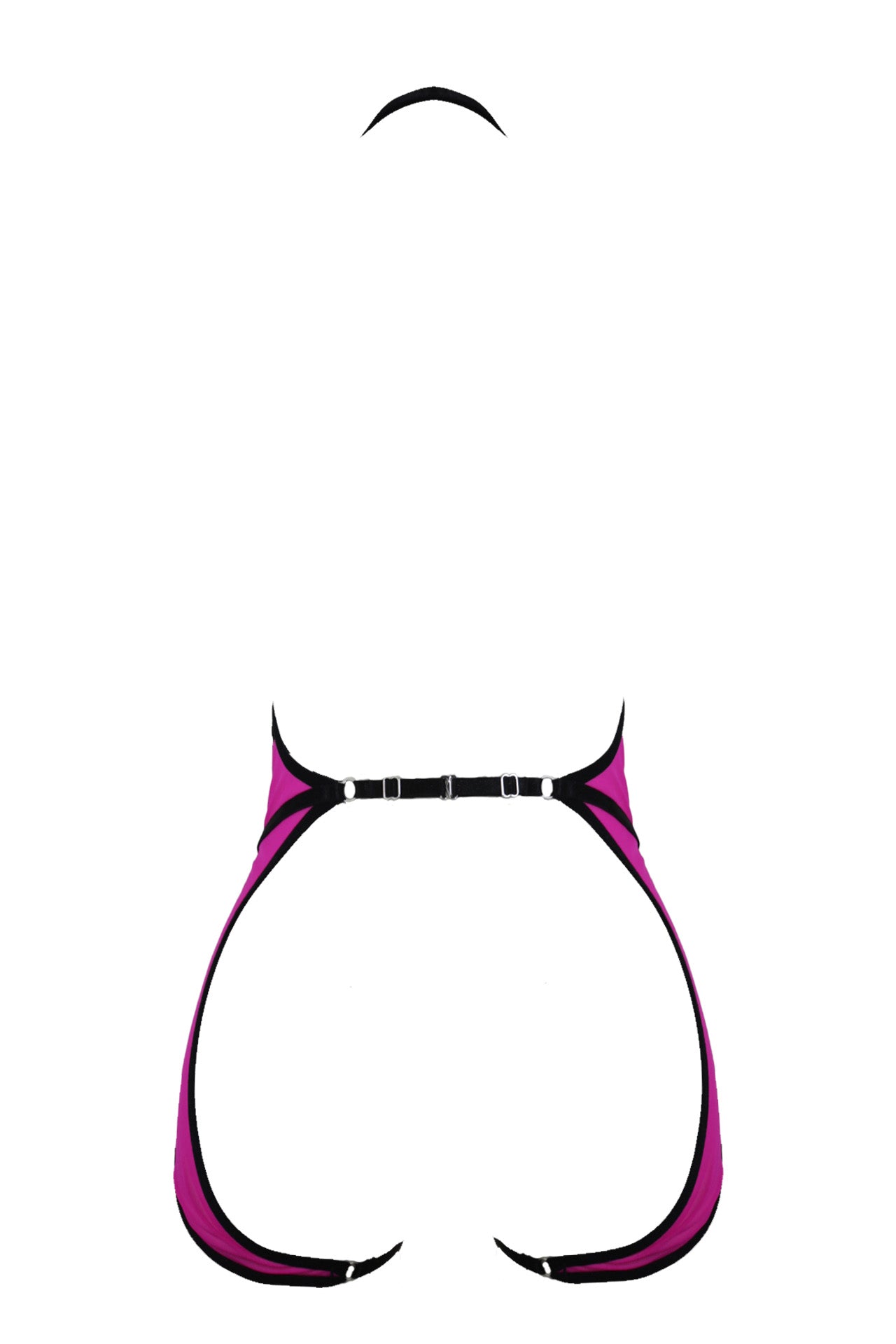 Sakura Drops Ouvert Body Harness In Fuchsia