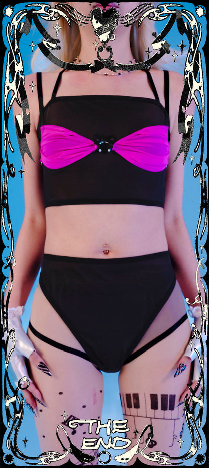 Anata Recycled Mesh High Waist Briefs In Black