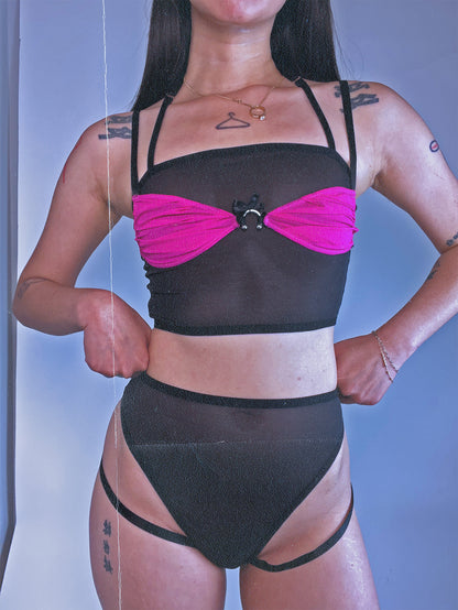 Anata Recycled Mesh High Waist Briefs In Black
