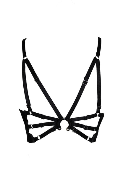 Automatic Cupro® Vegan Silk Cutout Bralette In Black