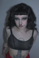 Circular Barbell Bralette In Black Mesh