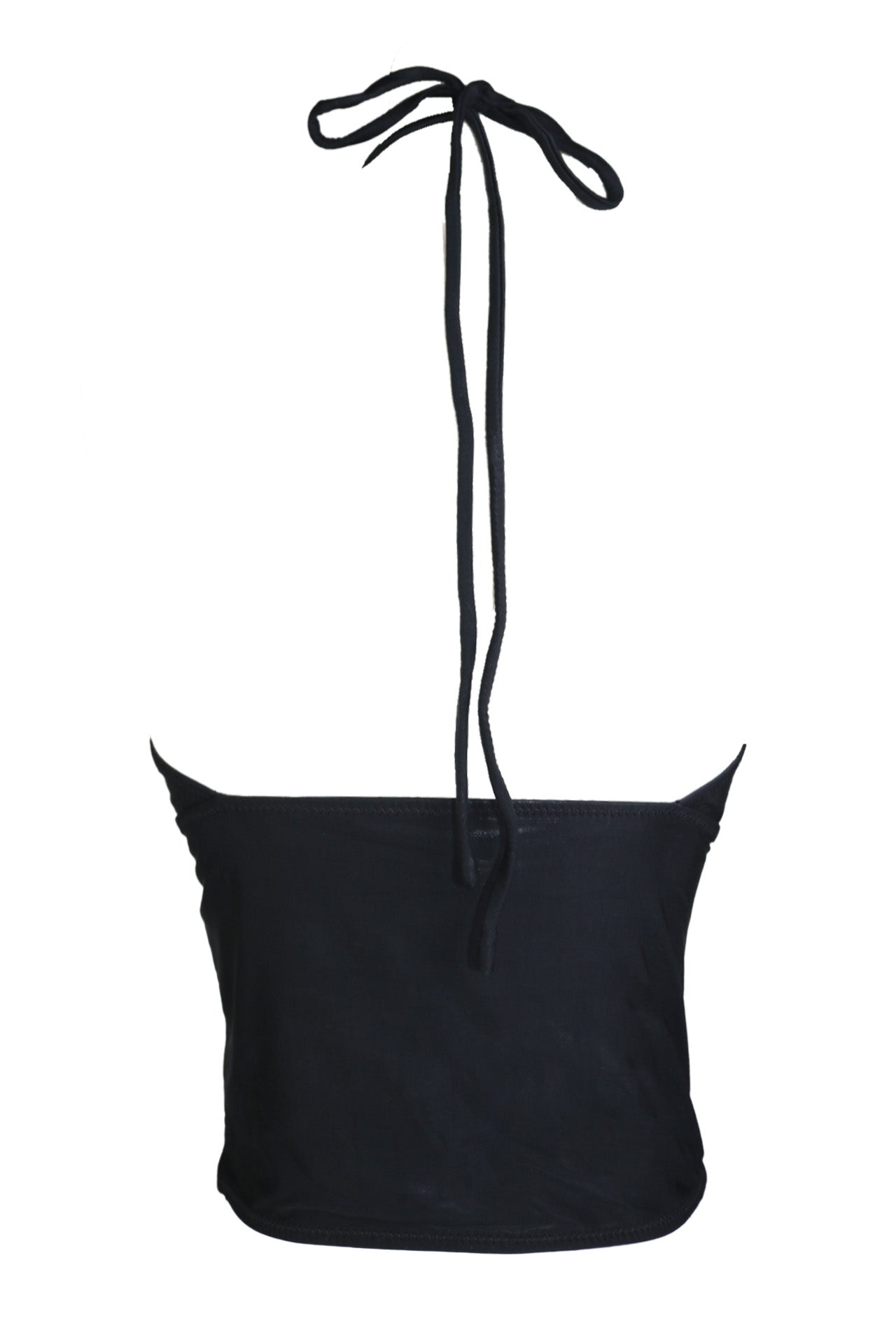 Prisoner Of Love Cupro® Vegan Silk Halter Top In Black