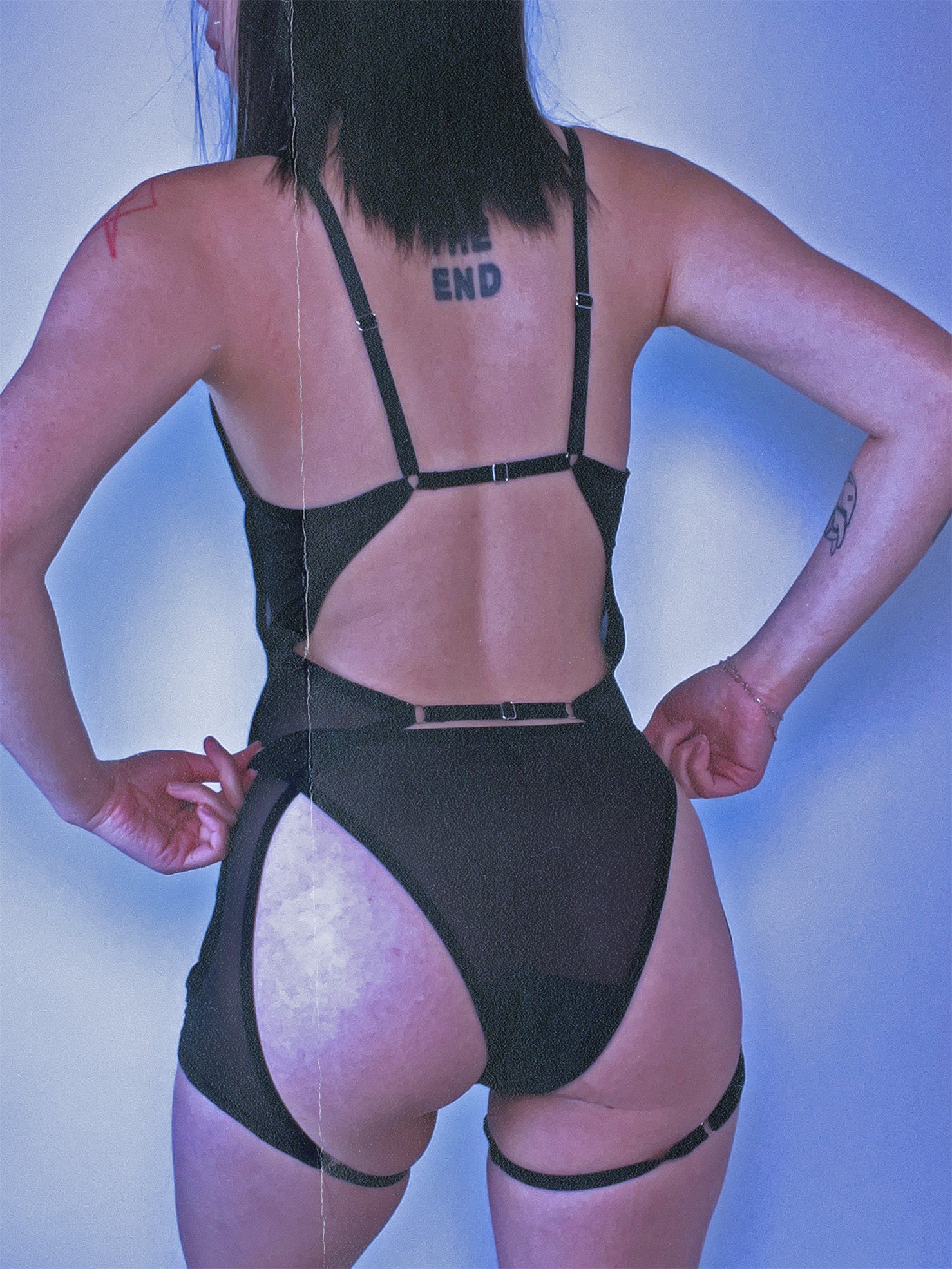 Traveling Cutout Bodysuit In Black