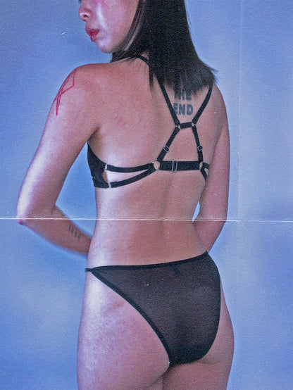 One Last Kiss Butterfly Bralette In Black