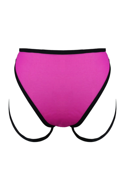 Anata Recycled Mesh High Waist Briefs In Fuchsia