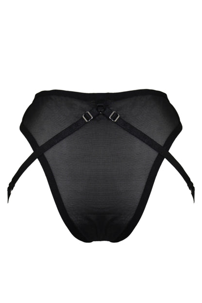 Anata Recycled Mesh High Waist Briefs In Black