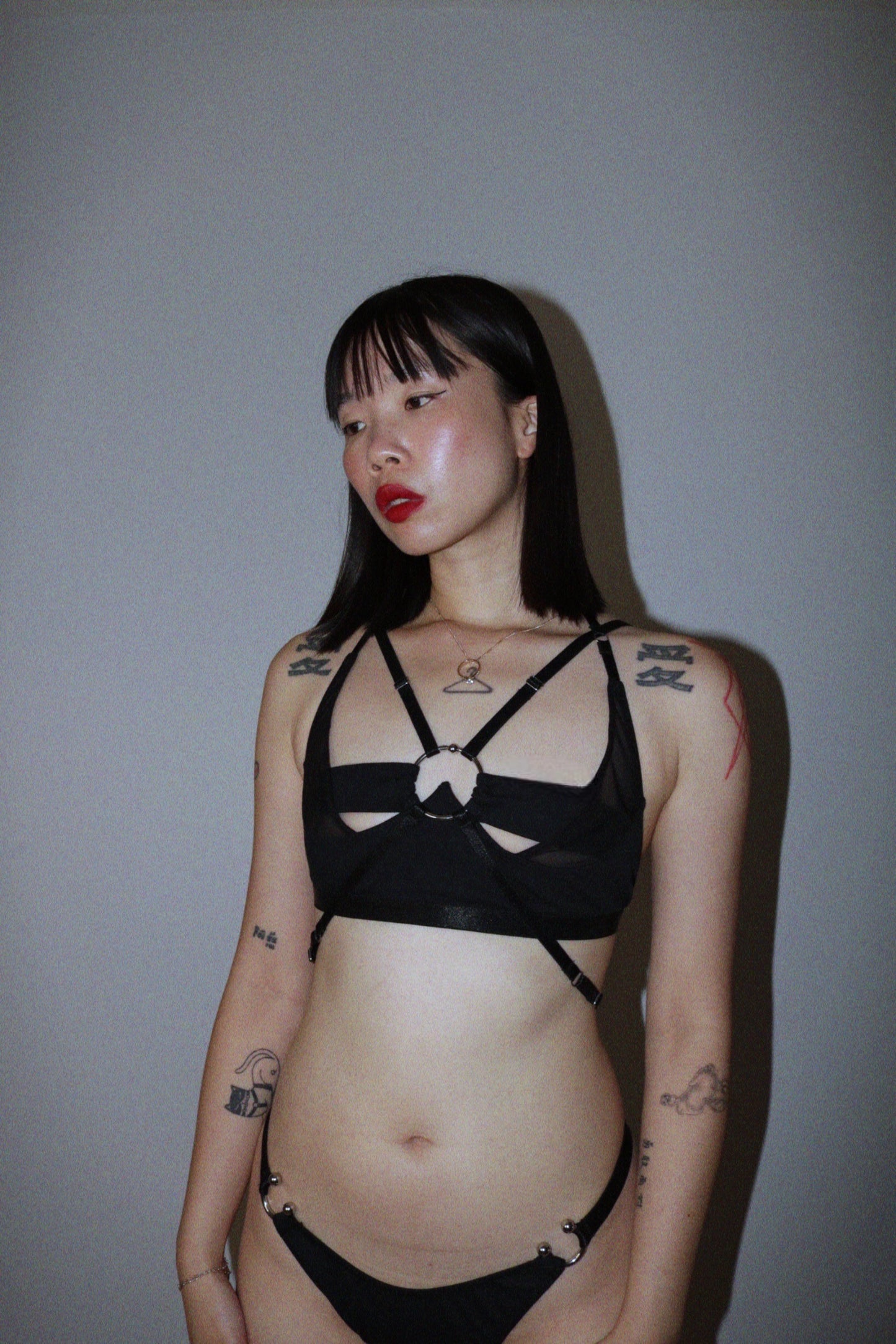 VCR Straps Bralette In Black