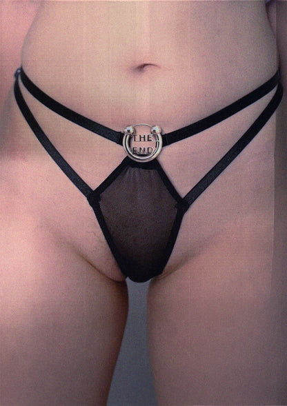 It’s My Life Thong In Black Mesh