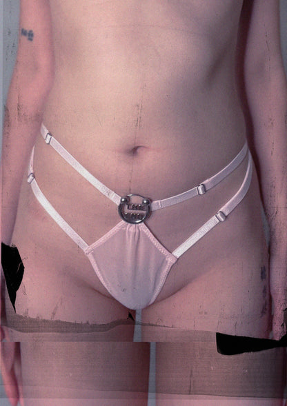 It’s My Life Thong In Pink Mesh