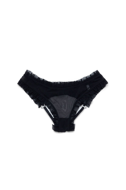 Baby One More Time Backless Briefs In Black Mesh