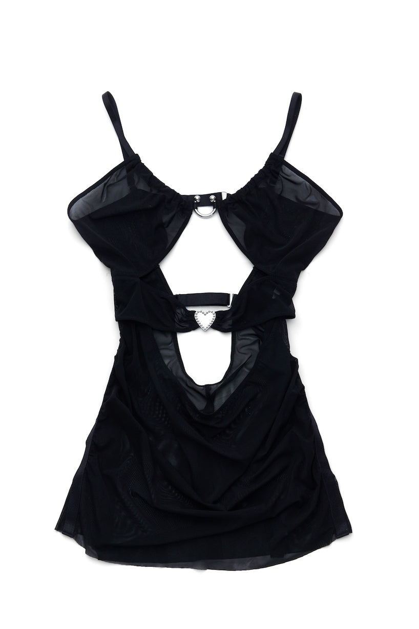 Baby Love Slip Dress In Black